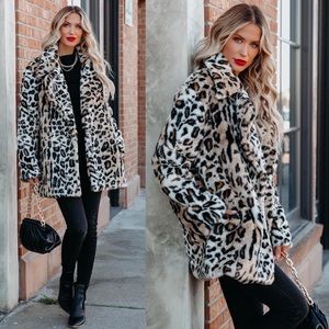 NWT EN CRÉME LADIES NIGHT POCKETED FAUX FUR COAT 🐆, Sz.S, BNWT